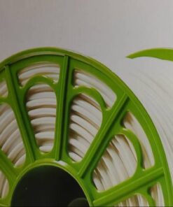 Spool of hot melt adhesive filament used for bonding shoe counters, toe puffs and heel reinforcements.